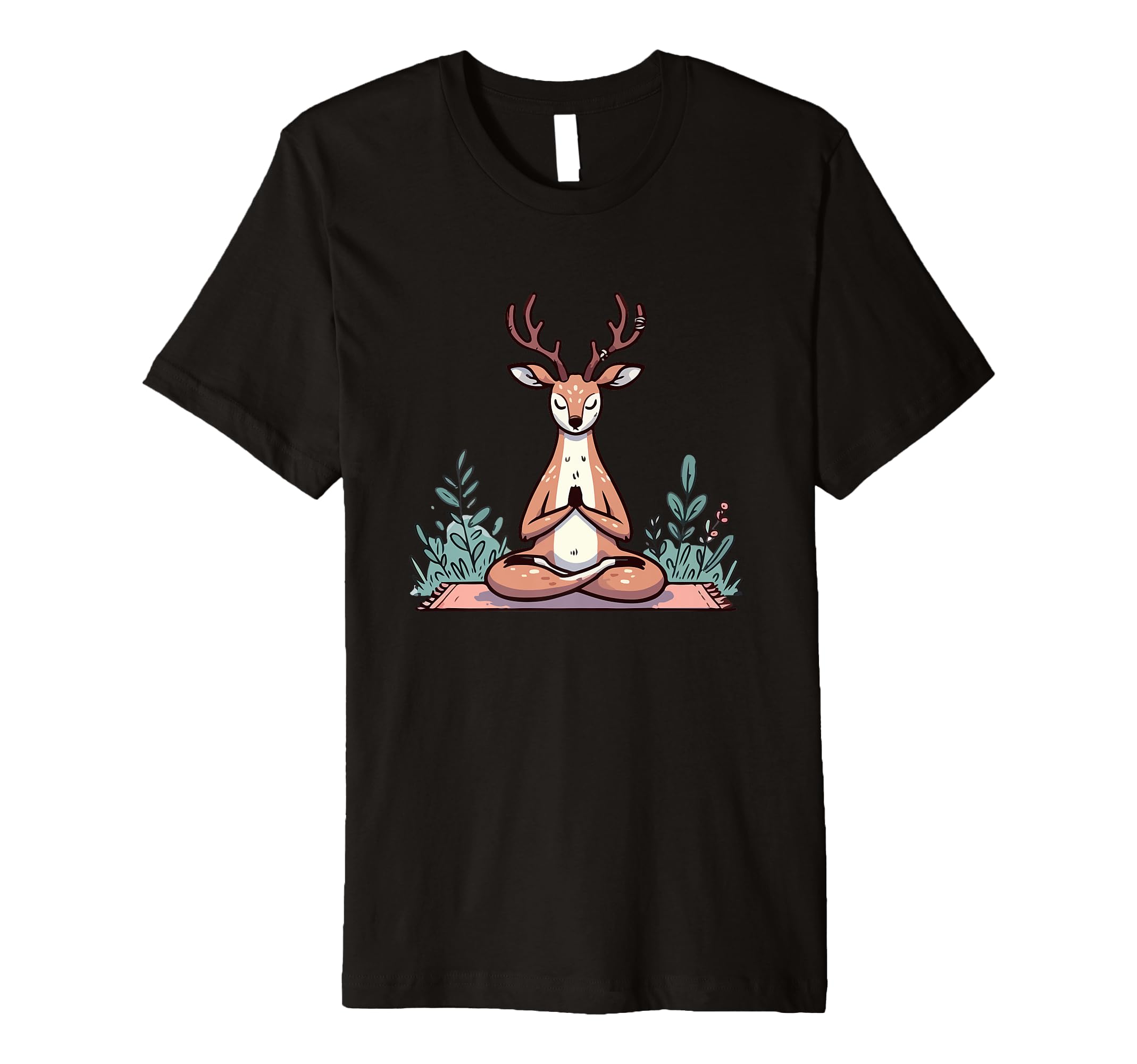 Meditation Deer Yoga Pose Relaxing T-Shirt - Novelty Apparel Men Women - T-Shirt, Sweatshirt, Hoodie
