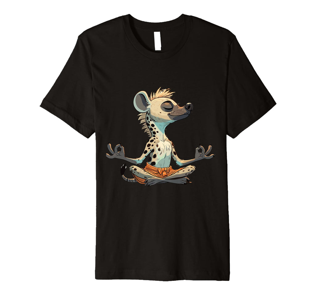 Meditation Hyena Yoga Pose Relaxing T-Shirt - Minimalist Print Unisex - T-Shirt, Sweatshirt, Hoodie