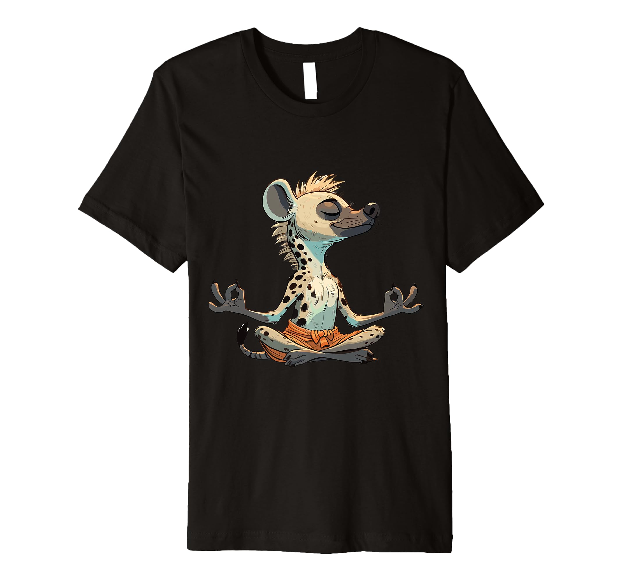 Meditation Hyena Yoga Pose Relaxing T-Shirt - Minimalist Print Unisex - T-Shirt, Sweatshirt, Hoodie