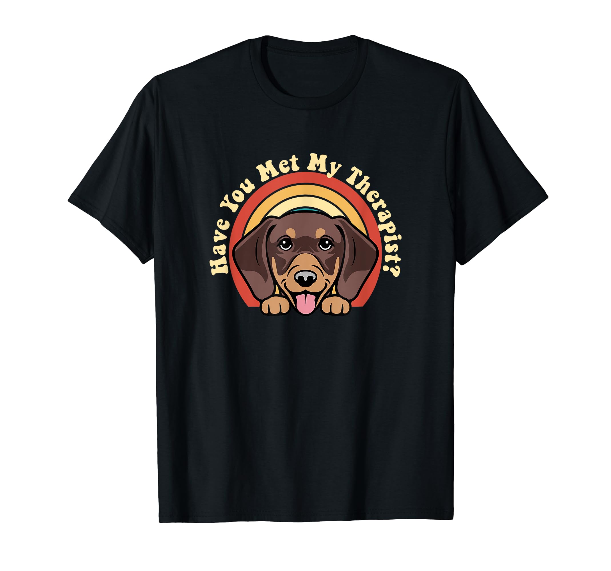 Emotional Support Therapy Dog Dachshund T-Shirt - Trendy Graphic Men Women - T-Shirt, Sweatshirt, Hoodie