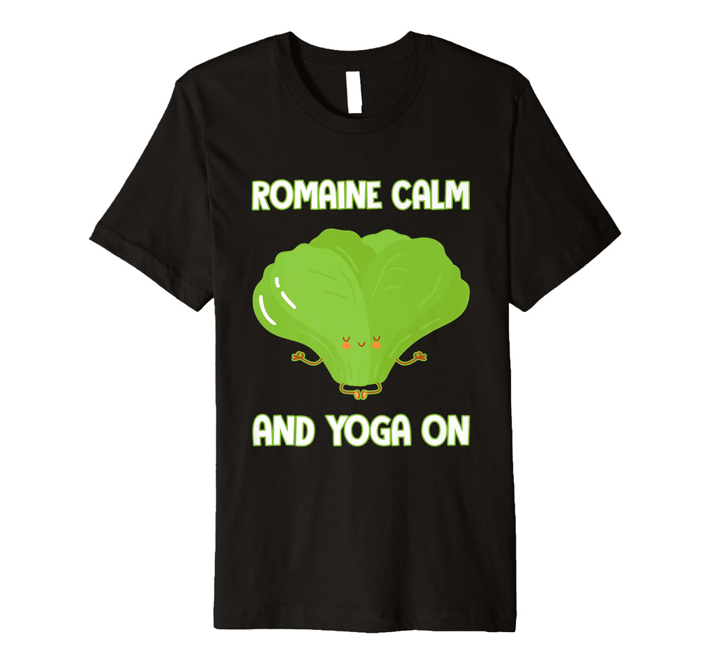 Romaine Calm And Yoga Lettuce T-Shirt - Minimalist Print for Adults - T-Shirt, Sweatshirt, Hoodie