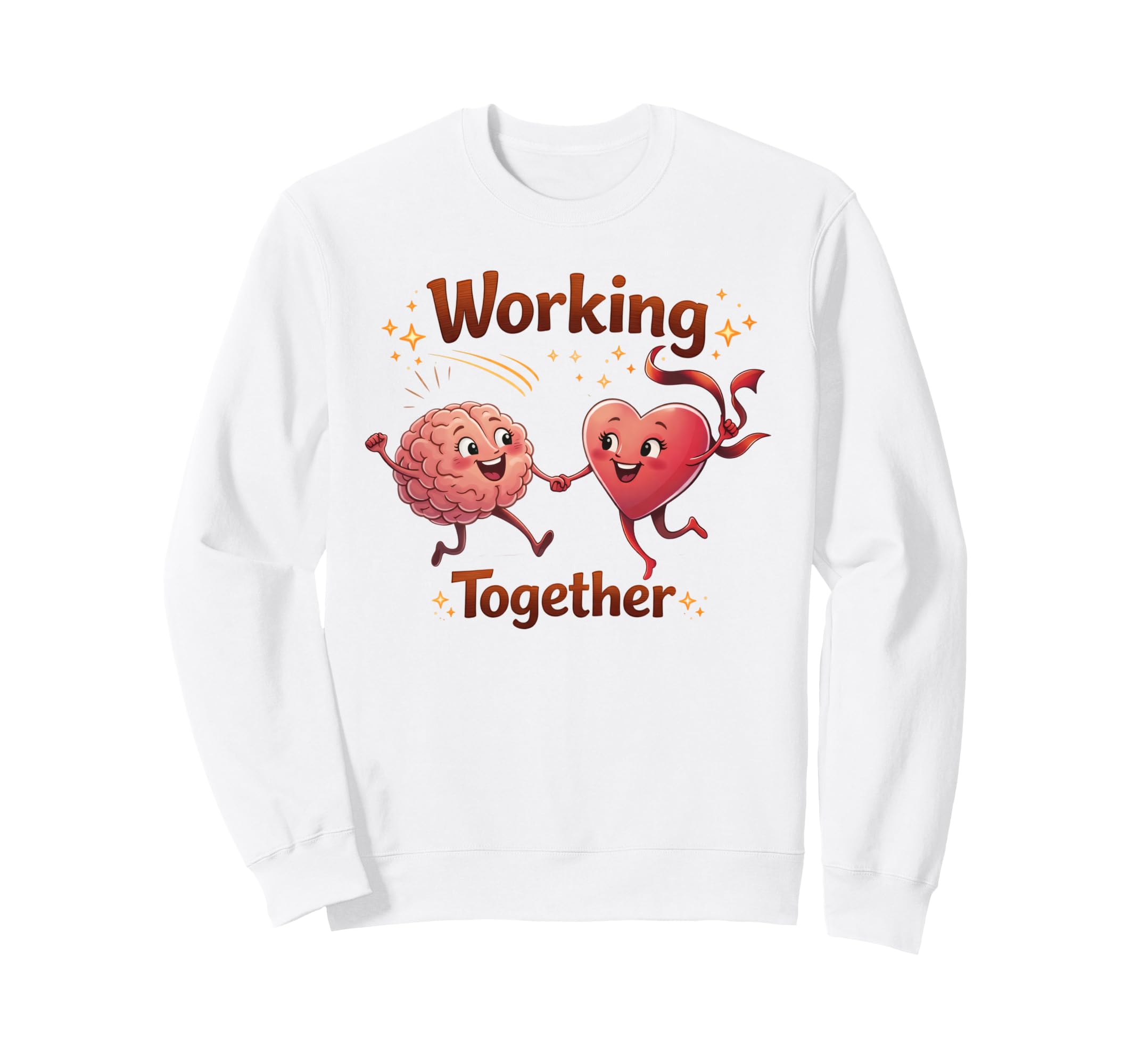 Mental Health Anxiety Heart Brain Sweatshirt - Trendy Graphic Men Women - T-Shirt, Sweatshirt, Hoodie