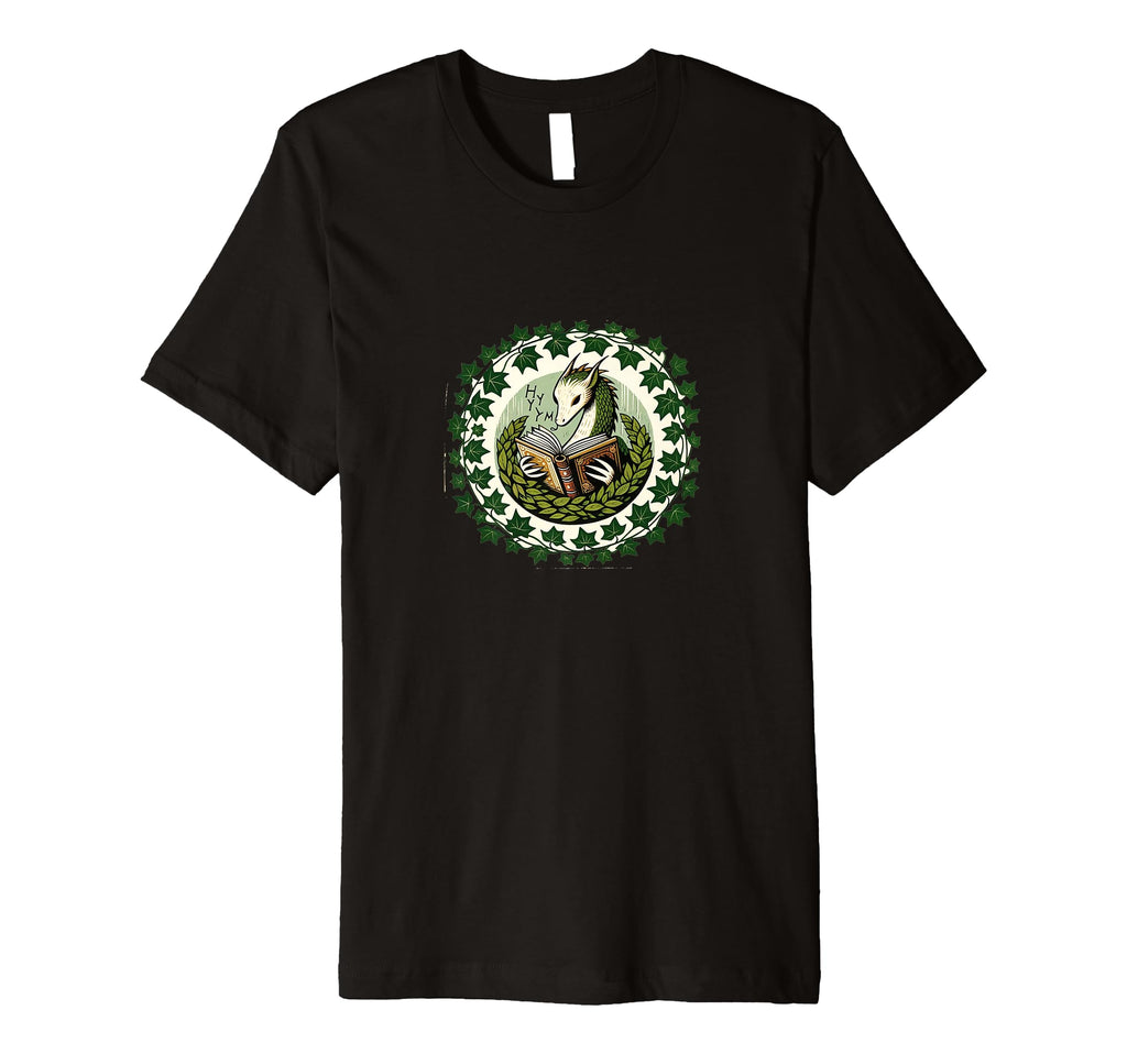 Bookwyrm Reading Ivy Dragon T-Shirt - Custom Art Print Men Women - T-Shirt, Sweatshirt, Hoodie