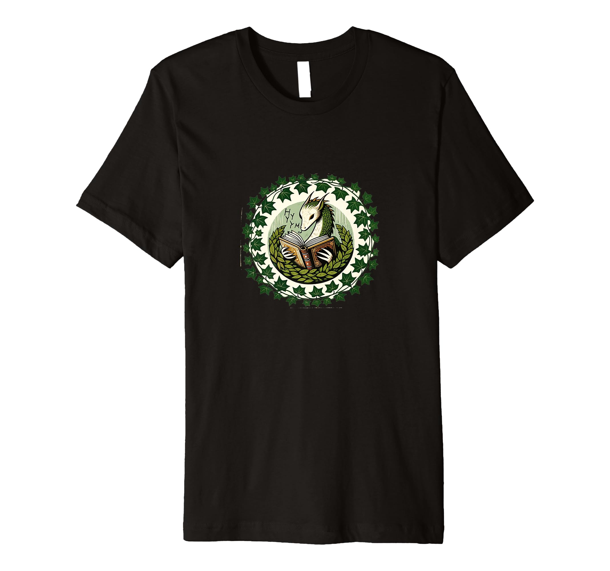 Bookwyrm Reading Ivy Dragon T-Shirt - Custom Art Print Men Women - T-Shirt, Sweatshirt, Hoodie