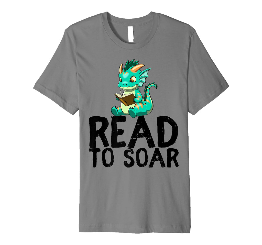 Dragon Reading Book Worm Nerd School T-Shirt - Custom Art Print Men Women - T-Shirt, Sweatshirt, Hoodie