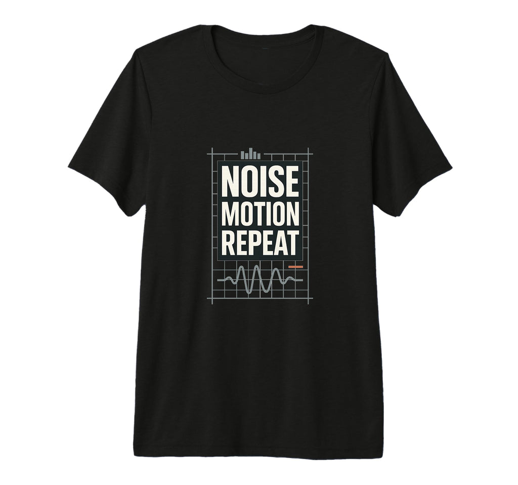 Noise Motion Repeat Tri Blend T-Shirt - Trendy Graphic Unisex - T-Shirt, Sweatshirt, Hoodie
