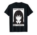 Anti Social Butterfly Japanese Anime T-Shirt - Minimalist Print for Adults - T-Shirt, Sweatshirt, Hoodie