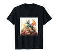 Book Nerd Dragon Reading Library T-Shirt - Minimalist Print Men Women - T-Shirt, Sweatshirt, Hoodie