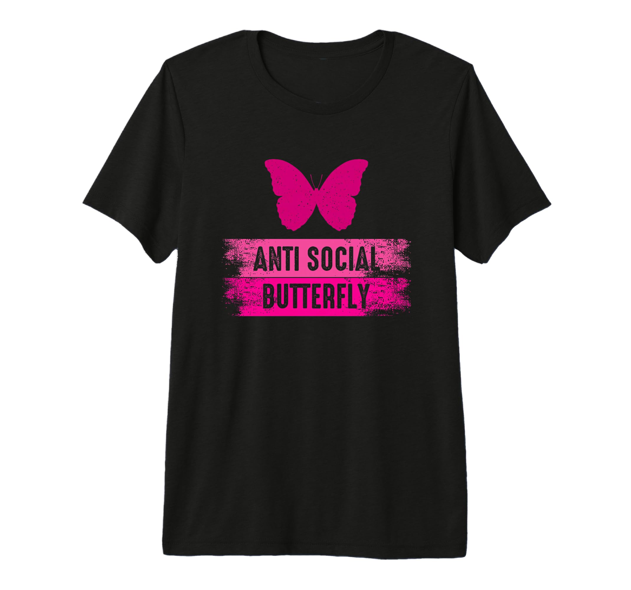 Antisocial Butterfly Funny Introvert T-Shirt - Custom Art Print Unisex - T-Shirt, Sweatshirt, Hoodie