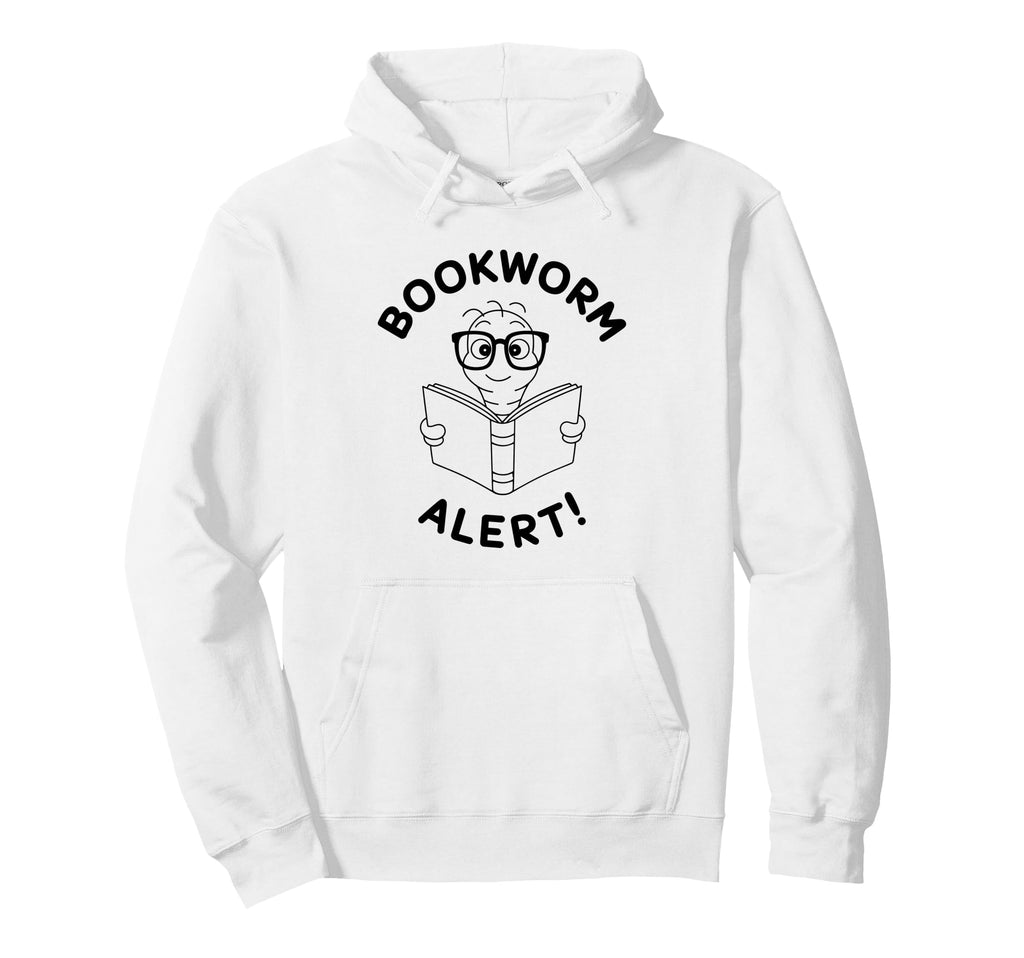 Bookworm Alert Smart Pupil School Hoodie - Fun Novelty Design for Adults - T-Shirt, Sweatshirt, Hoodie
