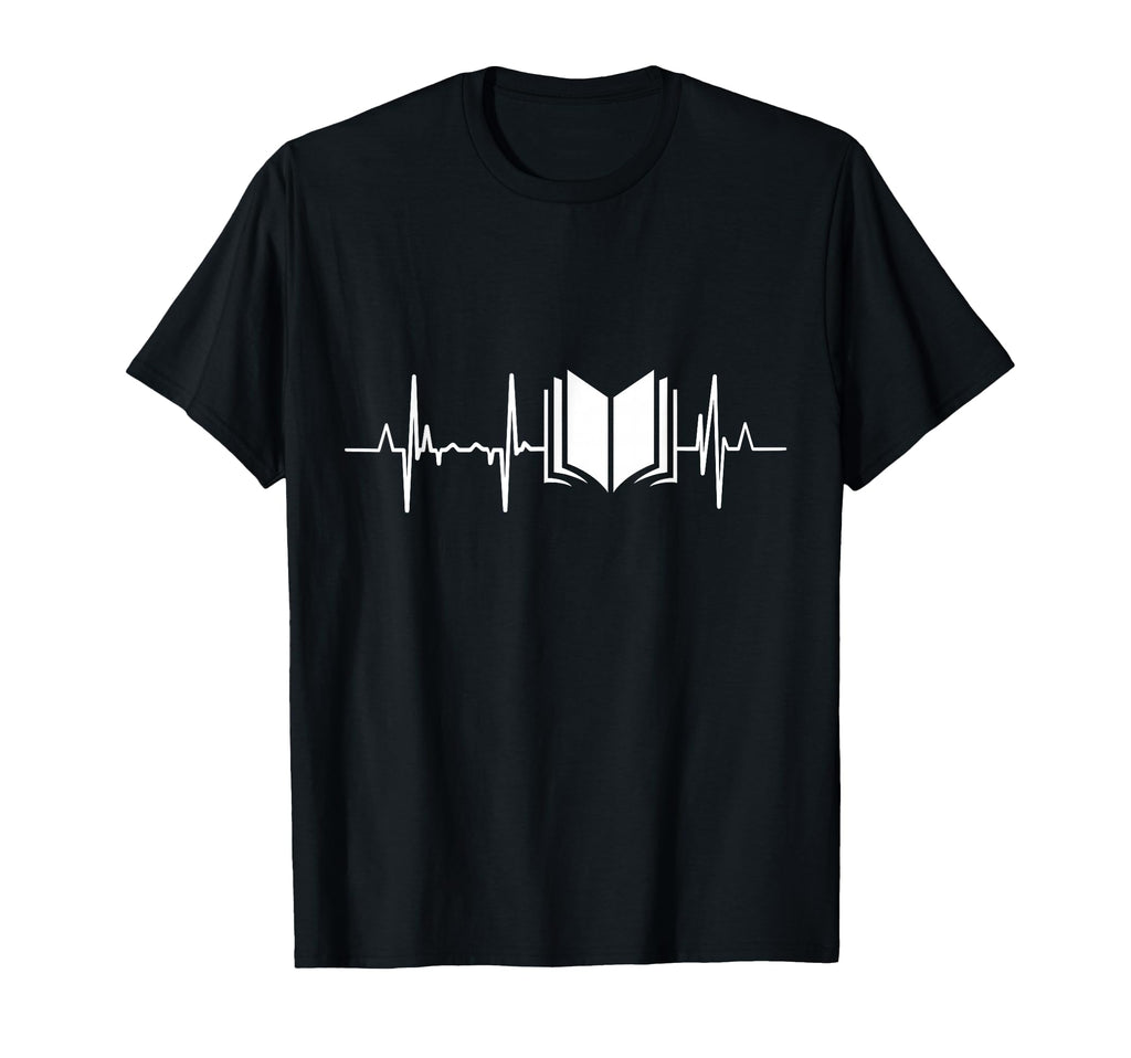 I Love Reading Books Heartbeat Books T-Shirt - Novelty Apparel Men Women - T-Shirt, Sweatshirt, Hoodie