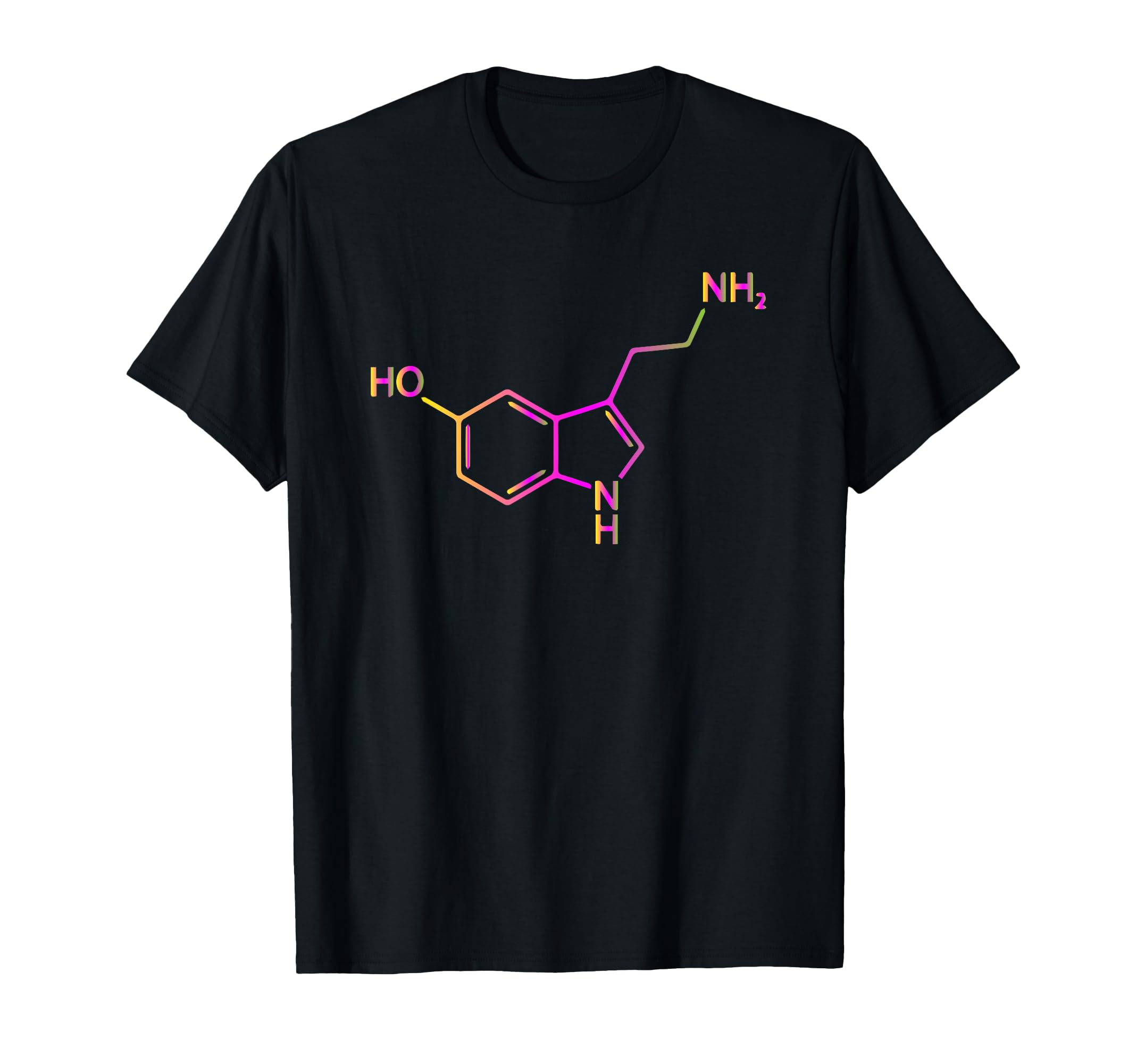 Serotonin Molecule Happy Happiness Optism T-Shirt - Novelty Apparel Unisex - T-Shirt, Sweatshirt, Hoodie