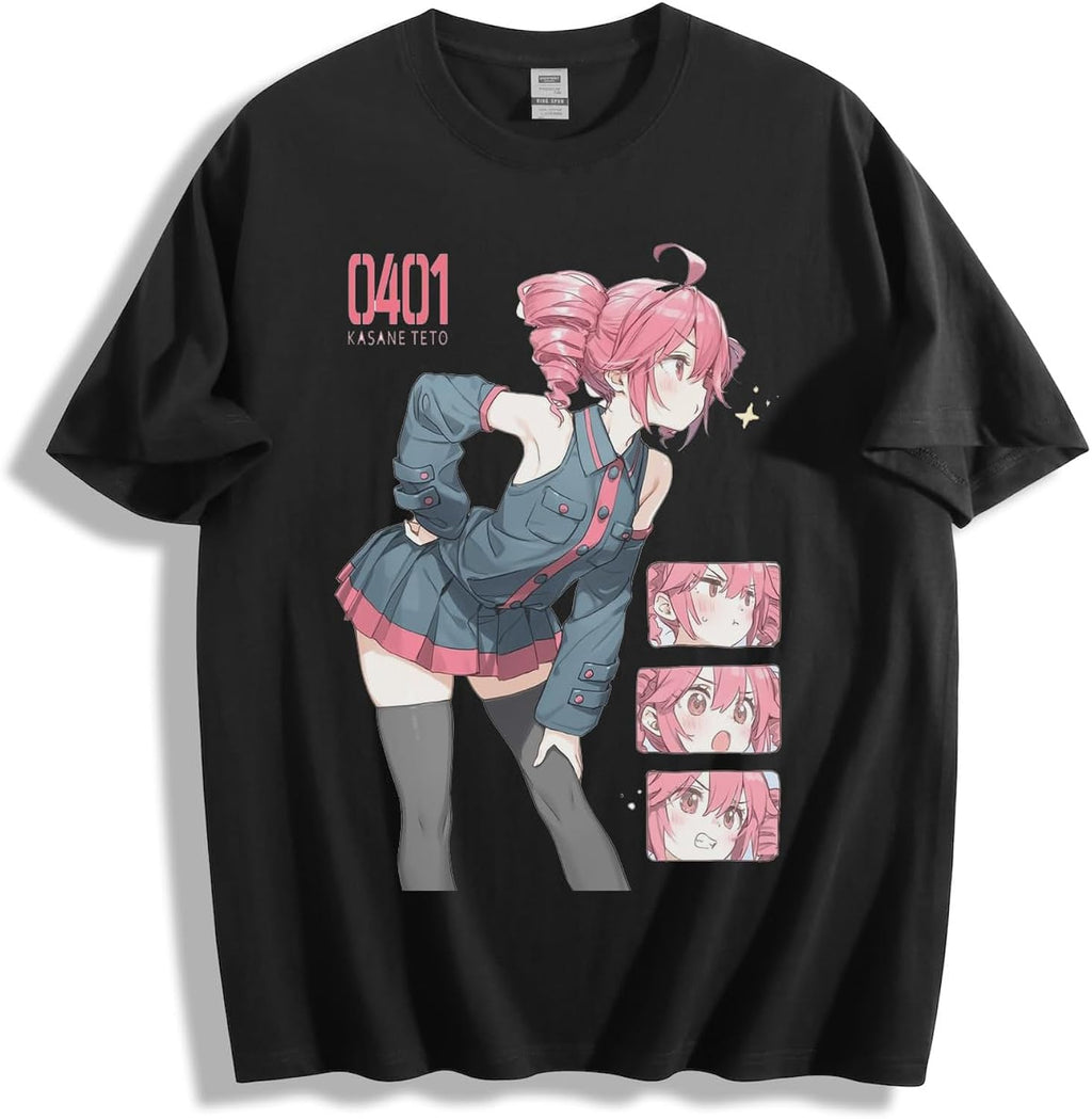 Offical Kasane Teto Anime Synthetic Voice Idol Tee Unisex T-shirt, Sweatshirt, Hoodie - T-Shirt, Sweatshirt, Hoodie