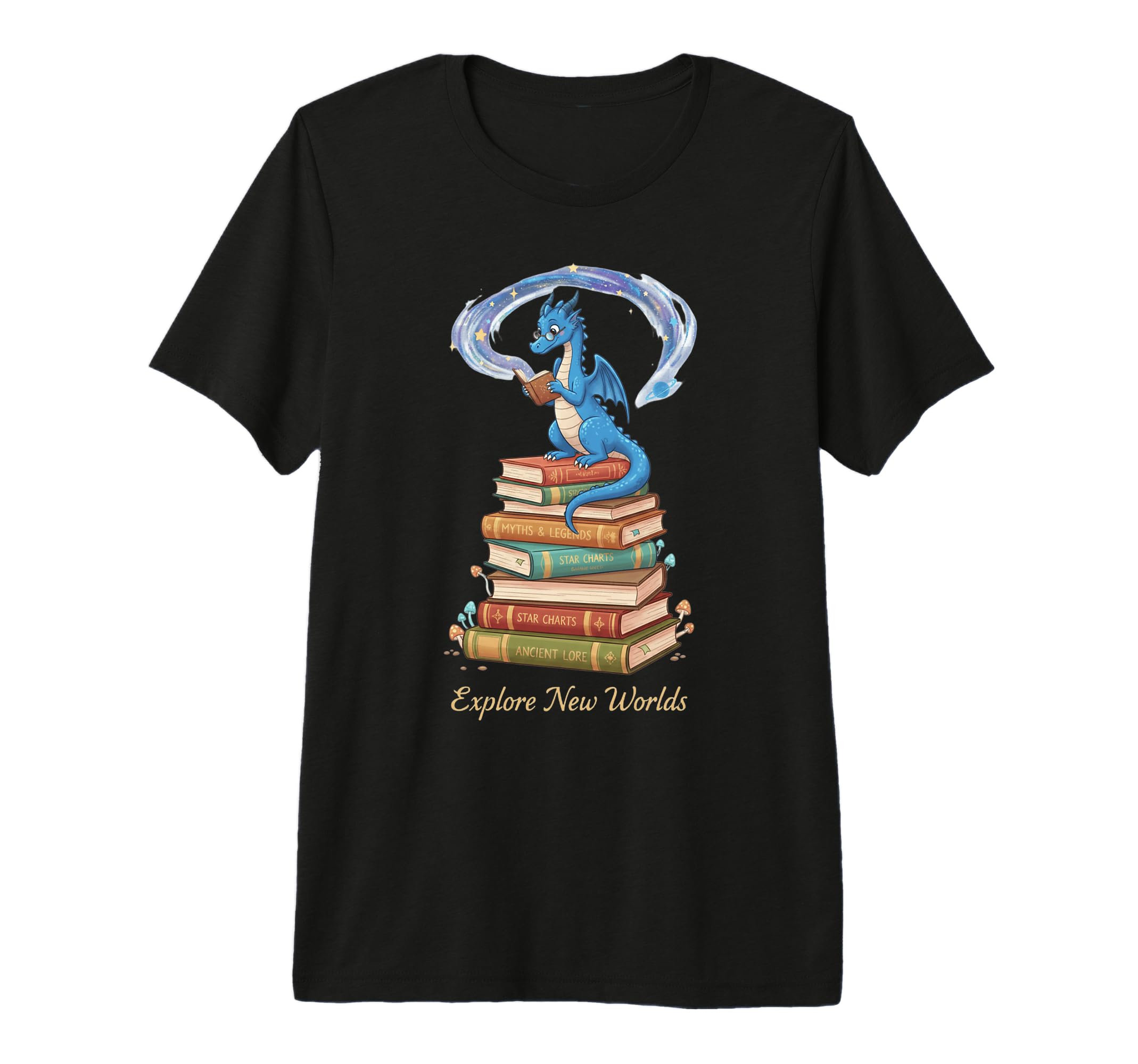 Explore New Worlds Dragon Myths Legends T-Shirt - Minimalist Print Unisex - T-Shirt, Sweatshirt, Hoodie