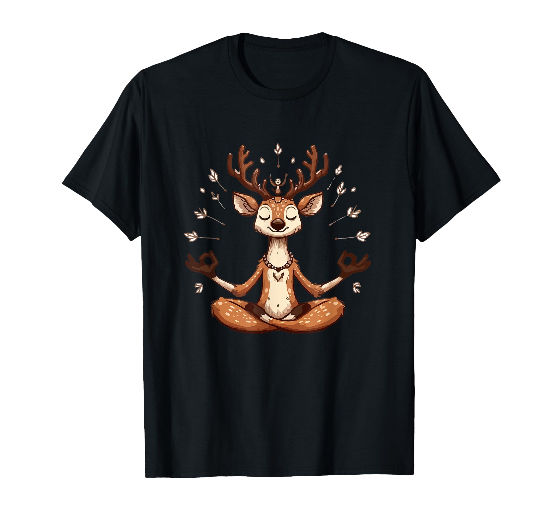 Meditation Deer Yoga Pose Relaxing T-Shirt - Graphic Print for Adults - T-Shirt, Sweatshirt, Hoodie