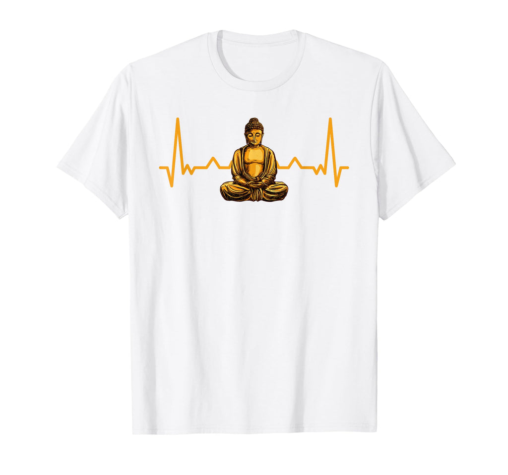 Mindfulness Buddha Heartbeat Meditation T-Shirt - Aesthetic Graphic Unisex - T-Shirt, Sweatshirt, Hoodie
