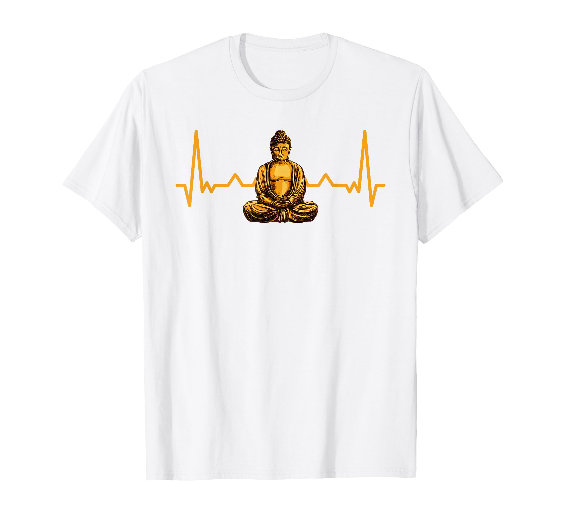 Mindfulness Buddha Heartbeat Meditation T-Shirt - Aesthetic Graphic Unisex - T-Shirt, Sweatshirt, Hoodie