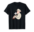 Lamb Reading Books Literature Sheep T-Shirt - Minimalist Print Men Women - T-Shirt, Sweatshirt, Hoodie