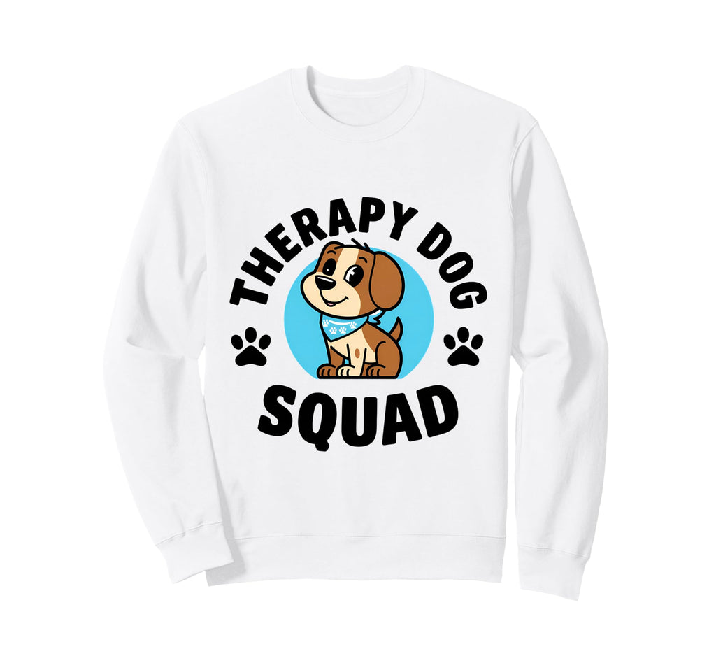 Therapy Dog Squad Team Handler Sweatshirt - Unique Graphic Unisex - T-Shirt, Sweatshirt, Hoodie