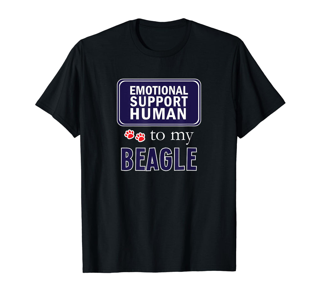 Emotional Support Human Beagle Dog Breed T-Shirt - Minimalist Print Unisex - T-Shirt, Sweatshirt, Hoodie
