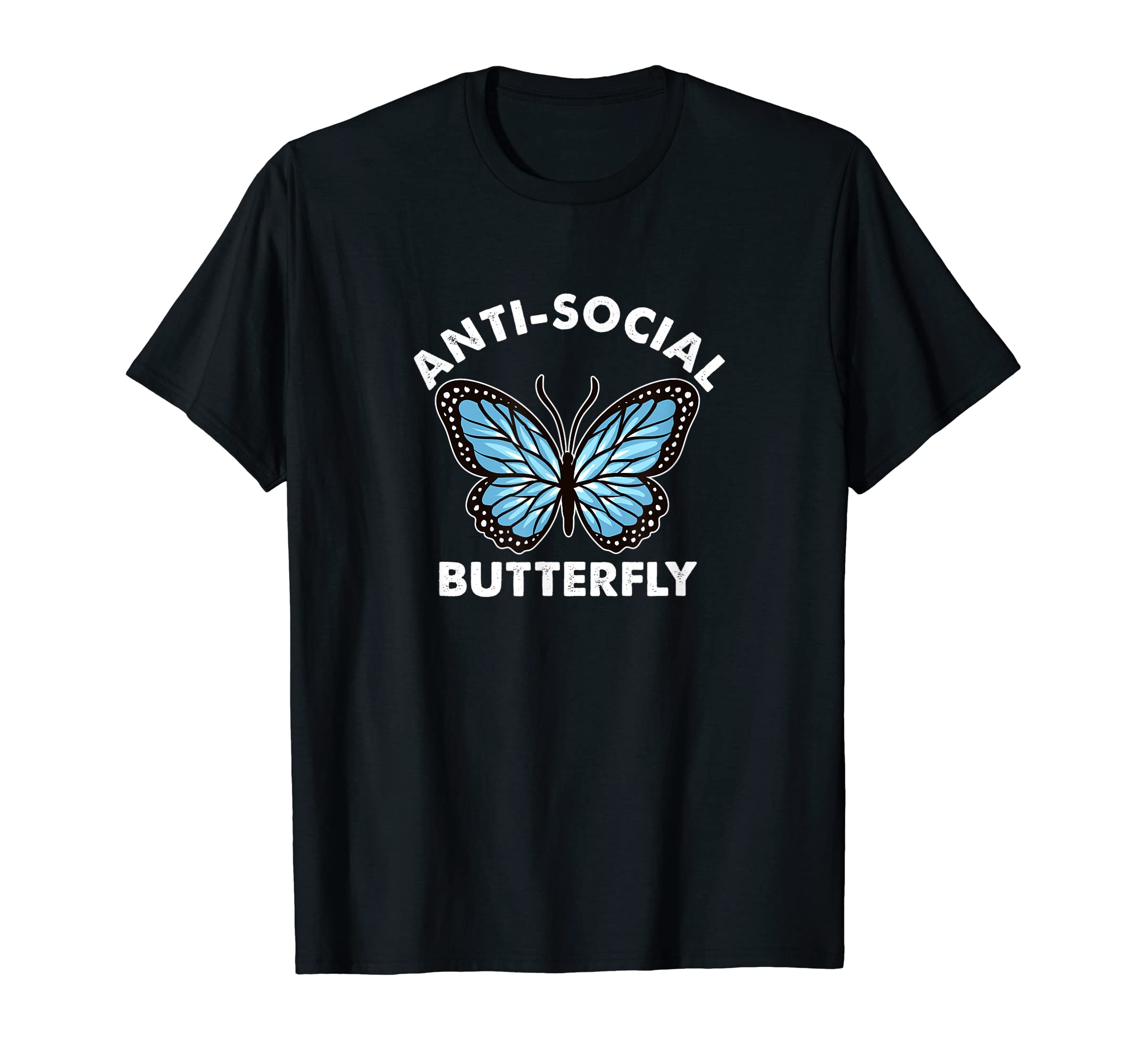 Introvert Anti Social Butterfly T-Shirt - Minimalist Print for Adults - T-Shirt, Sweatshirt, Hoodie