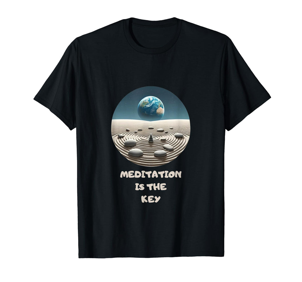 Cosmic Zen Garden Earth Meditation T-Shirt - Trendy Graphic Men Women - T-Shirt, Sweatshirt, Hoodie