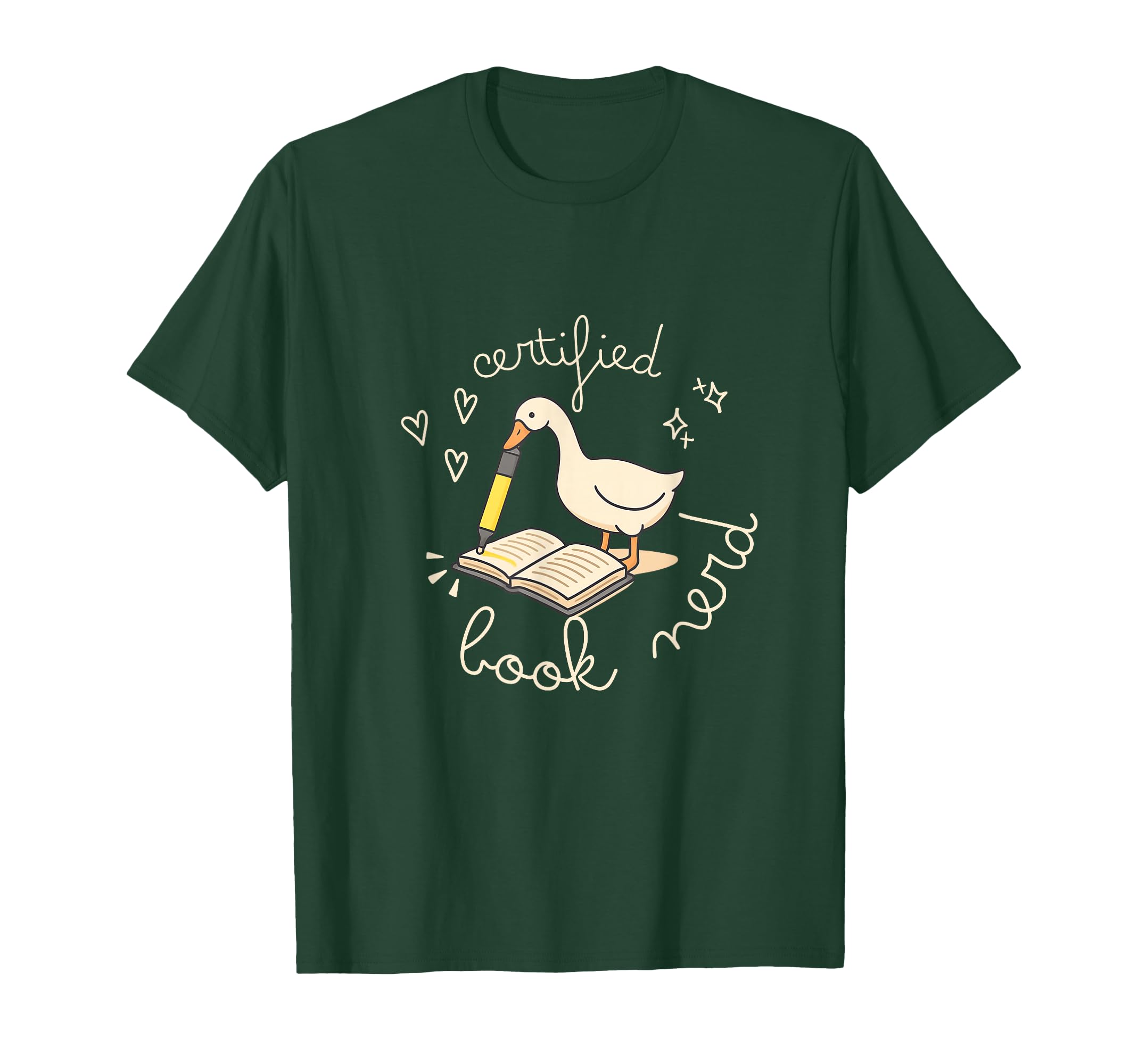 Certified Book Nerd Goose Funny Reading T-Shirt - Graphic Print for Adults - T-Shirt, Sweatshirt, Hoodie