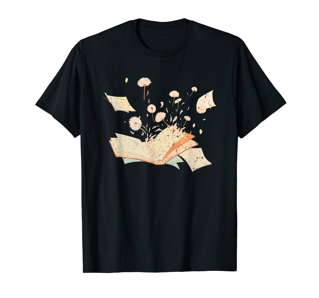 Dandelion Book Funny Librarian T-Shirt - Streetwear Style Unisex - T-Shirt, Sweatshirt, Hoodie