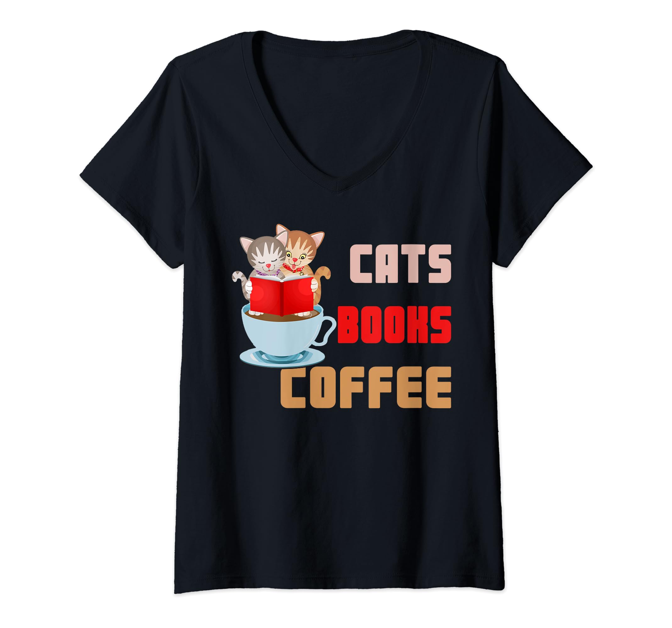 Cats Books Coffee Feline Java Pet Sweatshirt - Trendy Graphic for Adults - T-Shirt, Sweatshirt, Hoodie