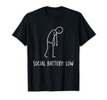 Social Battery Low Funny Introvert T-Shirt - Custom Art Print for Adults - T-Shirt, Sweatshirt, Hoodie