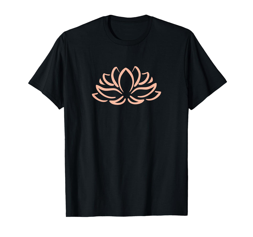 Minimal Lotus Leaf Zen Peaceful Yoga T-Shirt - Custom Art Print Men Women - T-Shirt, Sweatshirt, Hoodie