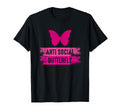 Antisocial Butterfly Funny Introvert T-Shirt - Aesthetic Graphic Men Women - T-Shirt, Sweatshirt, Hoodie
