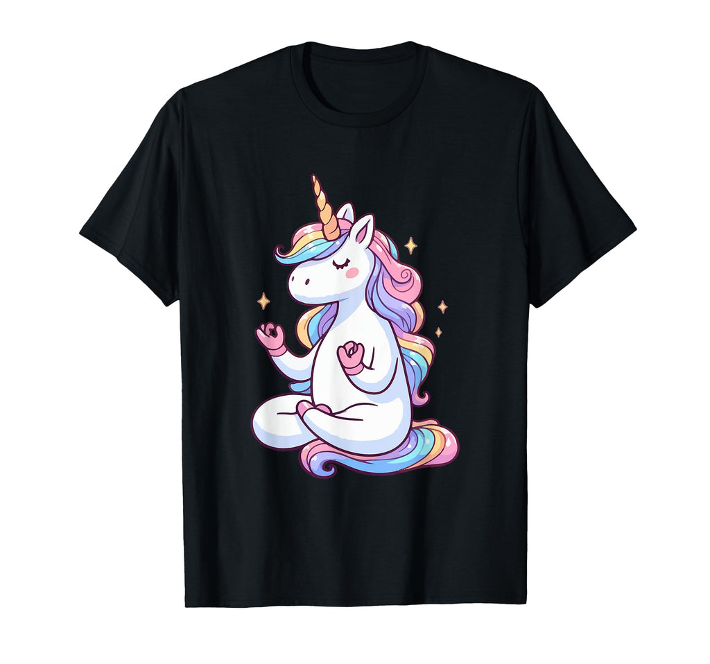 Meditation Unicorn Yoga Pose T-Shirt - Casual Everyday Wear for Adults - T-Shirt, Sweatshirt, Hoodie
