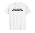 Underpaid Overstimulated Funny Gag Gift T-Shirt - Custom Art Print Unisex - T-Shirt, Sweatshirt, Hoodie