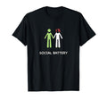 Drained Funny Introvert Social Battery T-Shirt - Novelty Apparel Men Women - T-Shirt, Sweatshirt, Hoodie