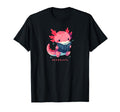 Kawaii Axolotl Book Lover Reader T-Shirt - Novelty Apparel for Adults - T-Shirt, Sweatshirt, Hoodie