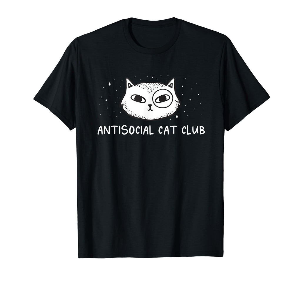 Antisocial Cat Club Introvert Cat T-Shirt - Minimalist Print for Adults - T-Shirt, Sweatshirt, Hoodie