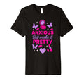 Hot Anxiety Glam Therapy Overthinking T-Shirt - Minimalist Print Men Women - T-Shirt, Sweatshirt, Hoodie