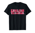 Groovy English Teacher Back To School T-Shirt - Minimalist Print Men Women - T-Shirt, Sweatshirt, Hoodie