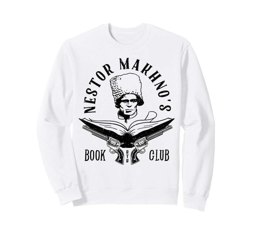 Nestor Makhnos Book Club Black Sweatshirt - Casual Everyday Wear Men Women - T-Shirt, Sweatshirt, Hoodie