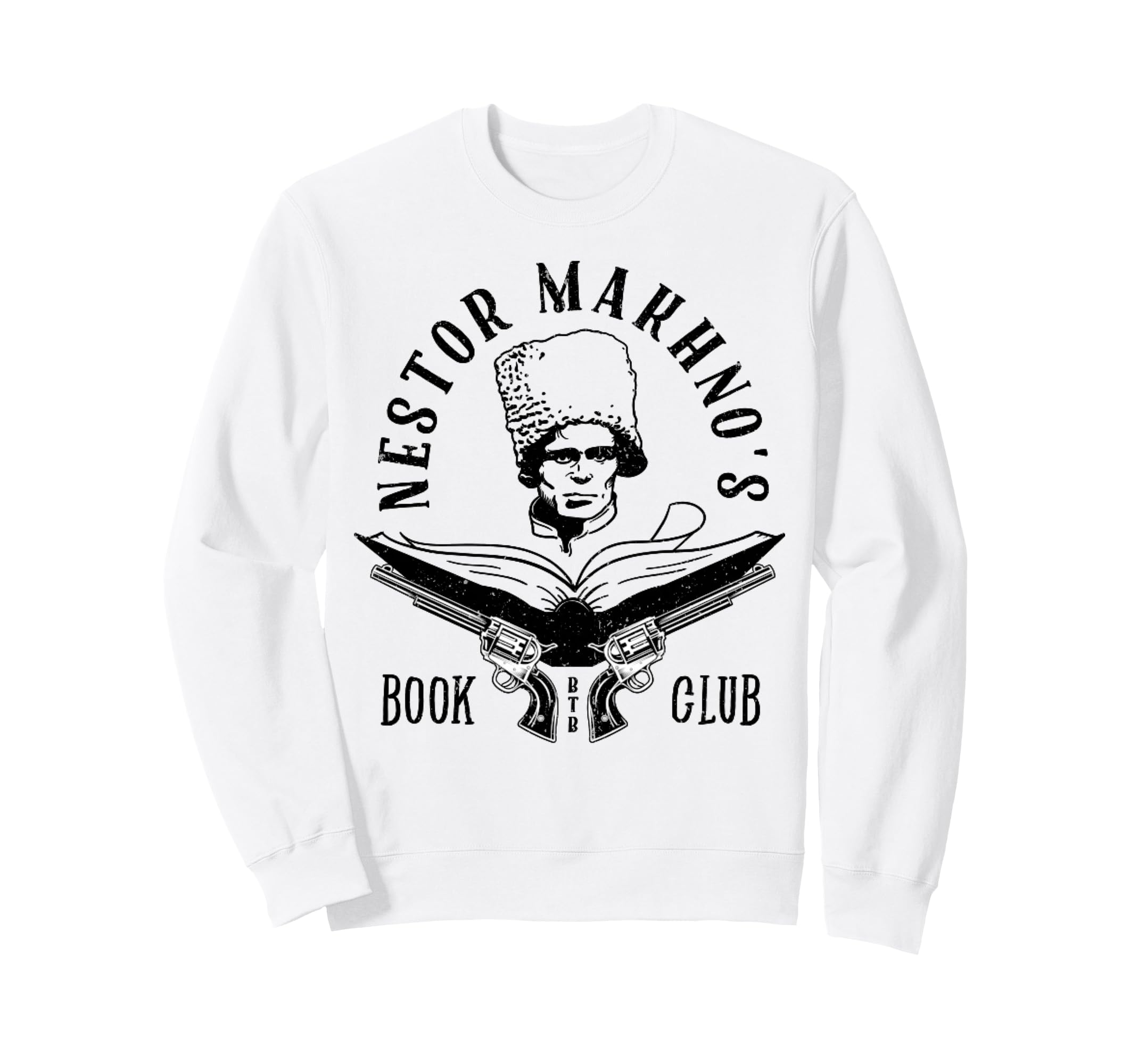 Nestor Makhnos Book Club Black Sweatshirt - Casual Everyday Wear Men Women - T-Shirt, Sweatshirt, Hoodie