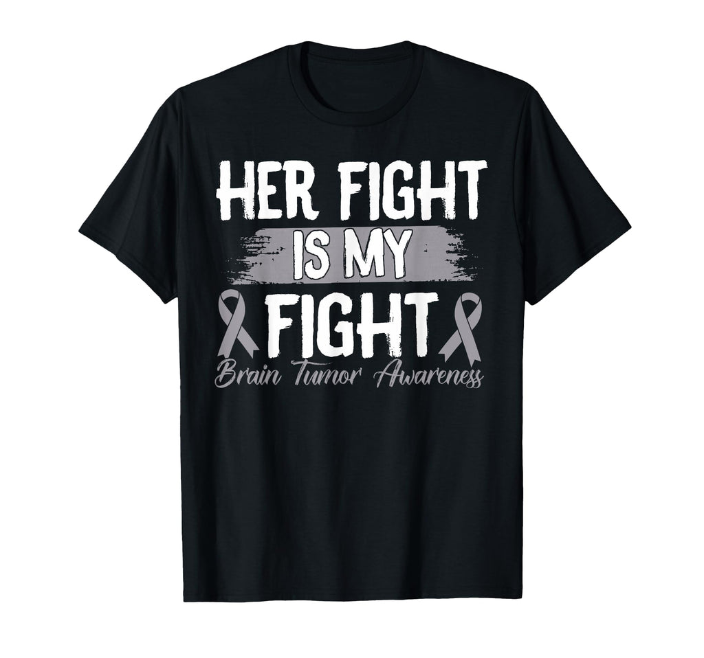 Her Fight Is My Fight Brain Tumor T-Shirt - Graphic Print Men Women - T-Shirt, Sweatshirt, Hoodie