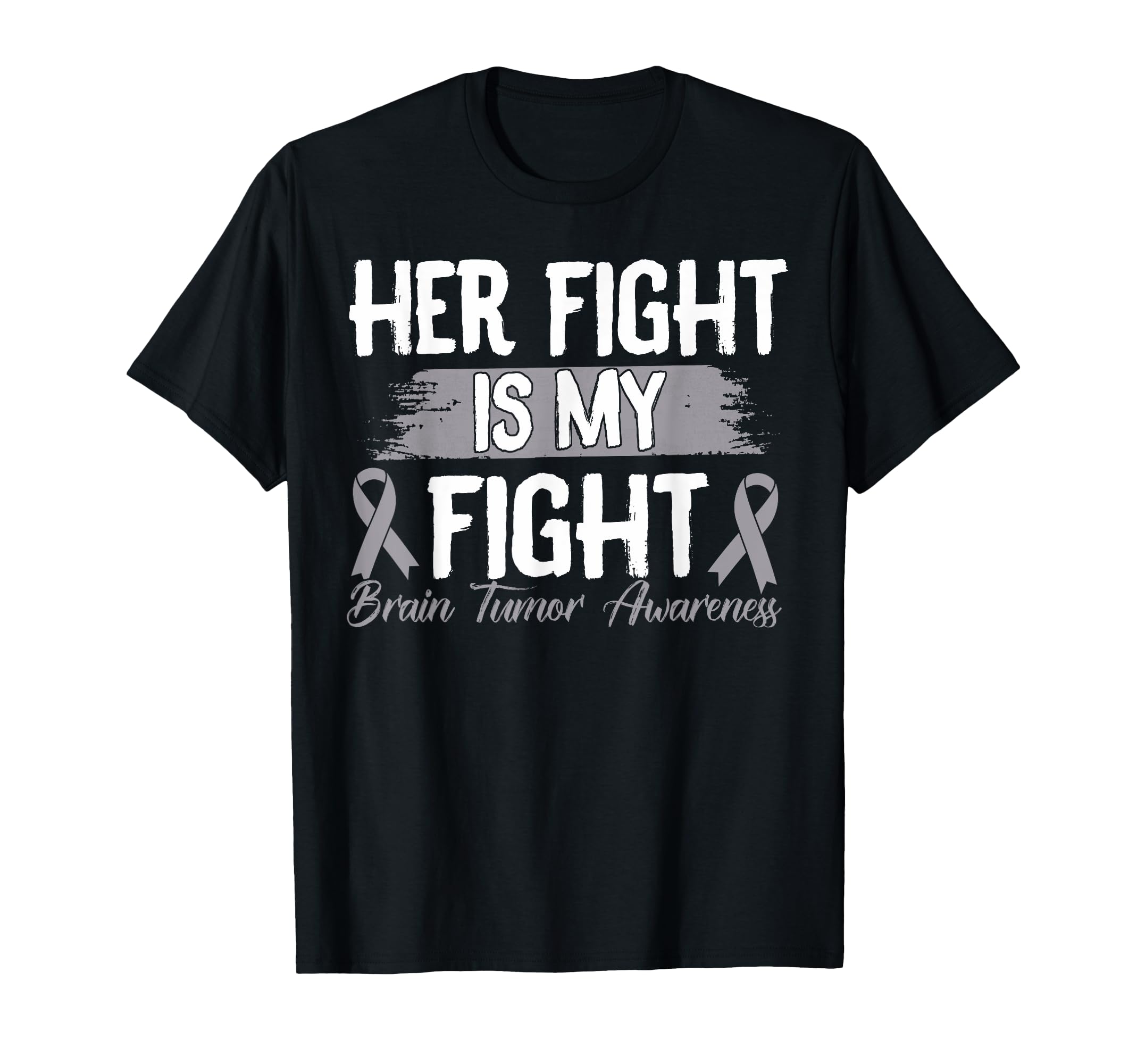 Her Fight Is My Fight Brain Tumor T-Shirt - Graphic Print Men Women - T-Shirt, Sweatshirt, Hoodie
