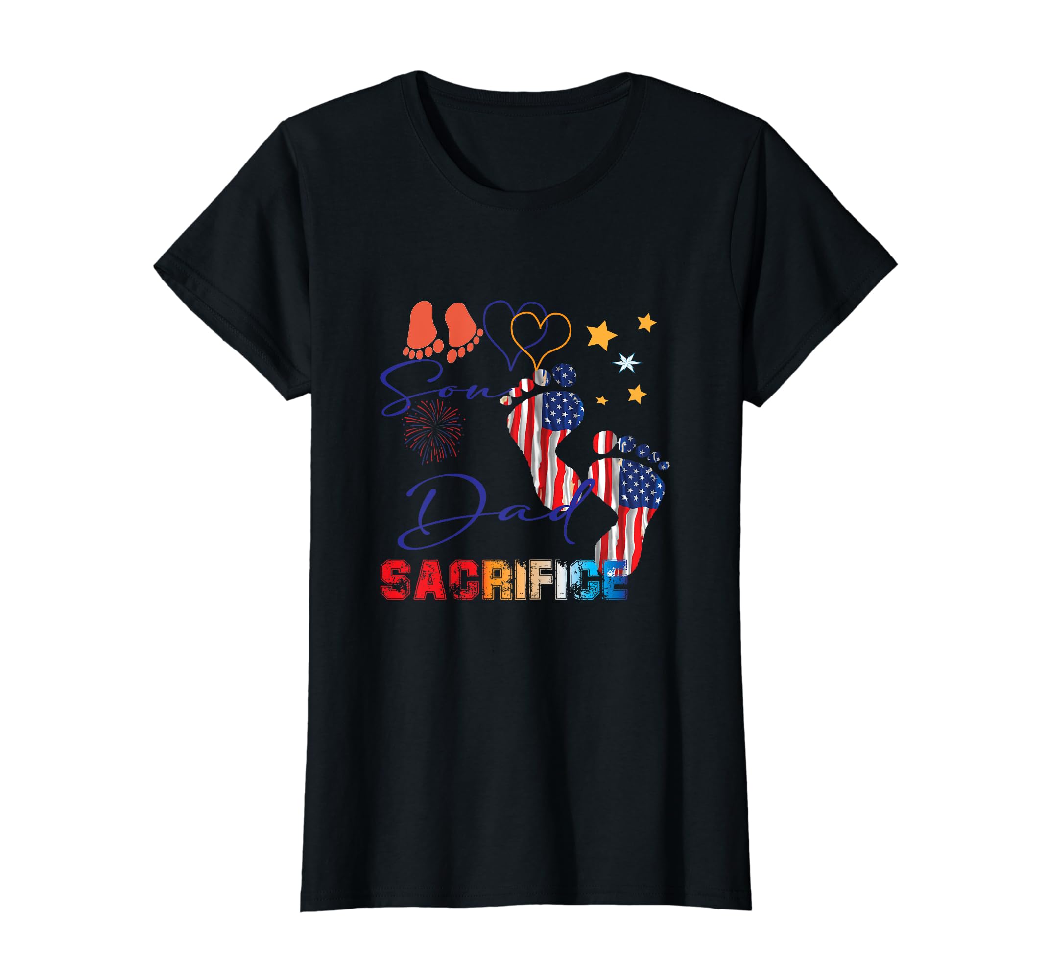 Best Dad Usa Flag 1 Feet Step American T-Shirt - Fun Novelty Design Unisex - T-Shirt, Sweatshirt, Hoodie