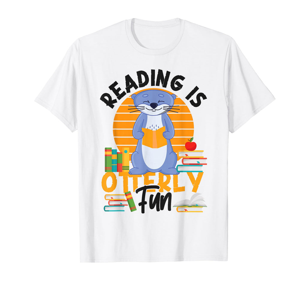 Otter Reading Teacher Literature Book T-Shirt - Unique Graphic for Adults - T-Shirt, Sweatshirt, Hoodie