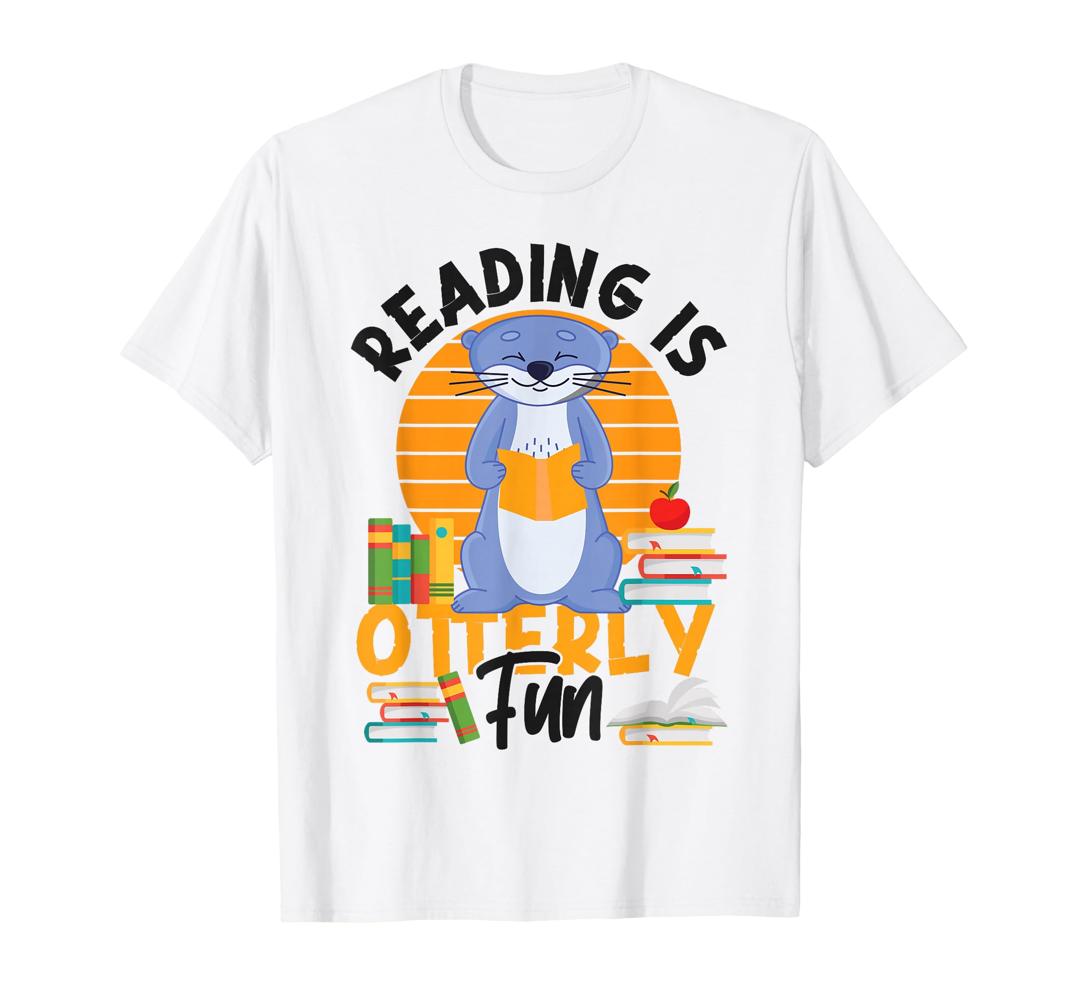 Otter Reading Teacher Literature Book T-Shirt - Unique Graphic for Adults - T-Shirt, Sweatshirt, Hoodie