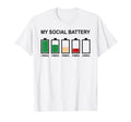 My Social Battery Low 2 3 4 People T-Shirt - Fun Novelty Design for Adults - T-Shirt, Sweatshirt, Hoodie