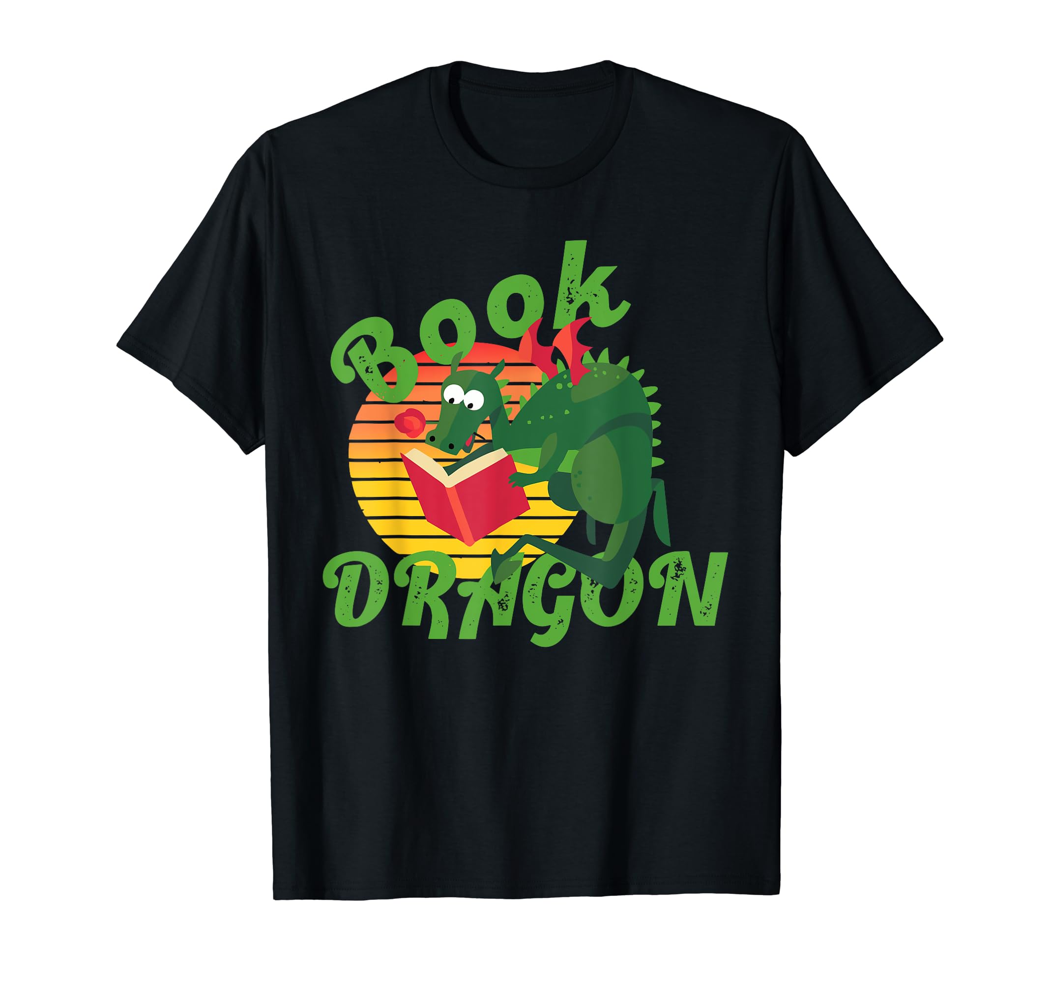 Book Dragon Reading Book Funny Dragon T-Shirt - Trendy Graphic for Adults - T-Shirt, Sweatshirt, Hoodie
