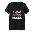 I Love Books Colorful Book Stack Art Tri T-Shirt - Streetwear Style Unisex - T-Shirt, Sweatshirt, Hoodie