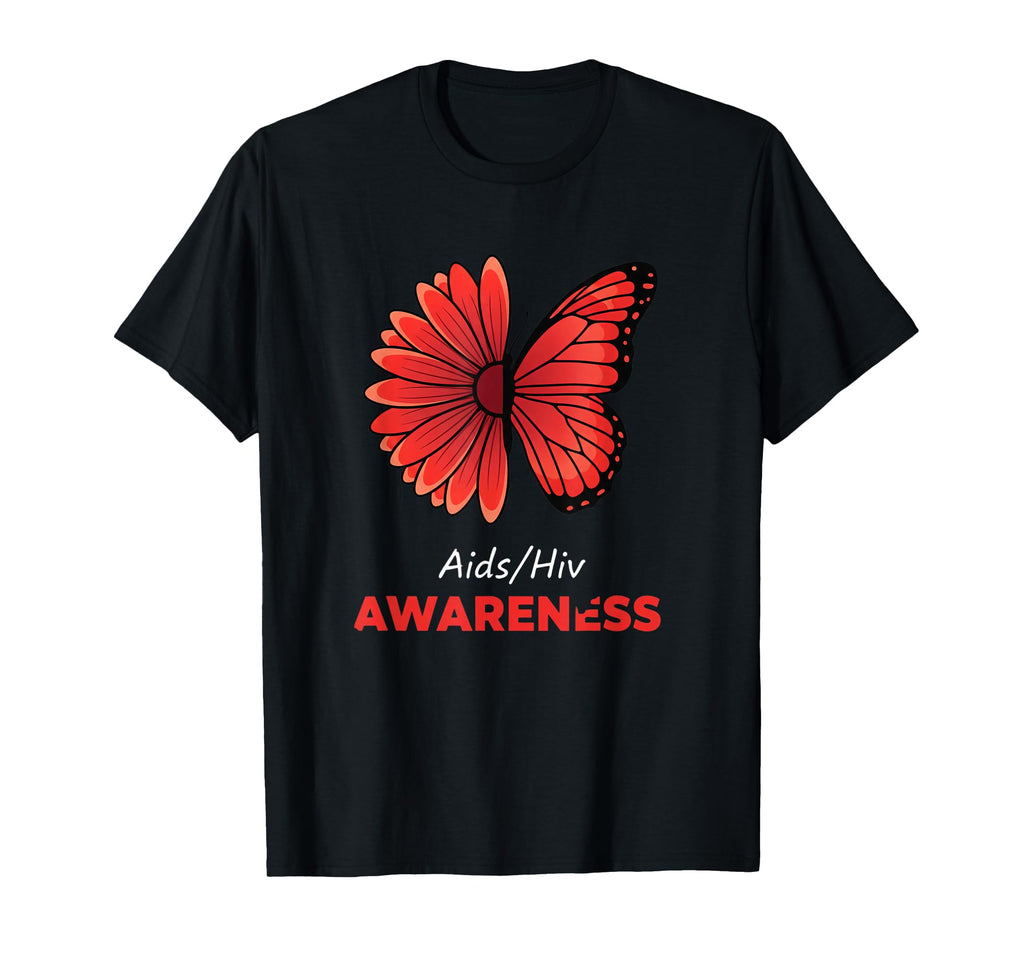 Awareness Hiv Aids Awareness Butterfly T-Shirt - Streetwear Style Unisex - T-Shirt, Sweatshirt, Hoodie